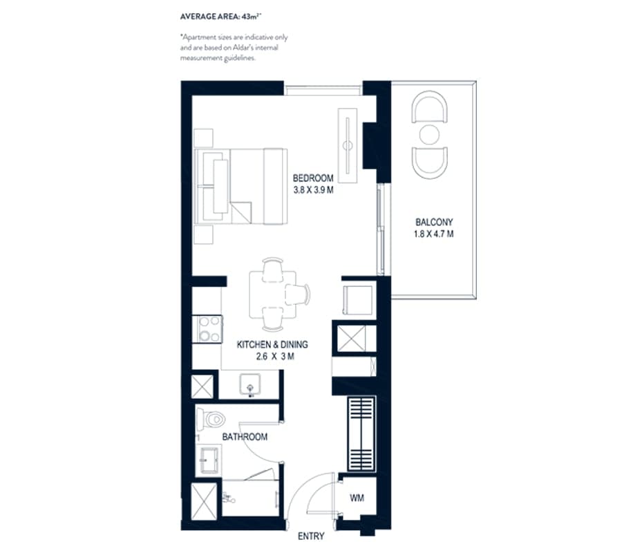 Water's Edge apartments floor plan 1