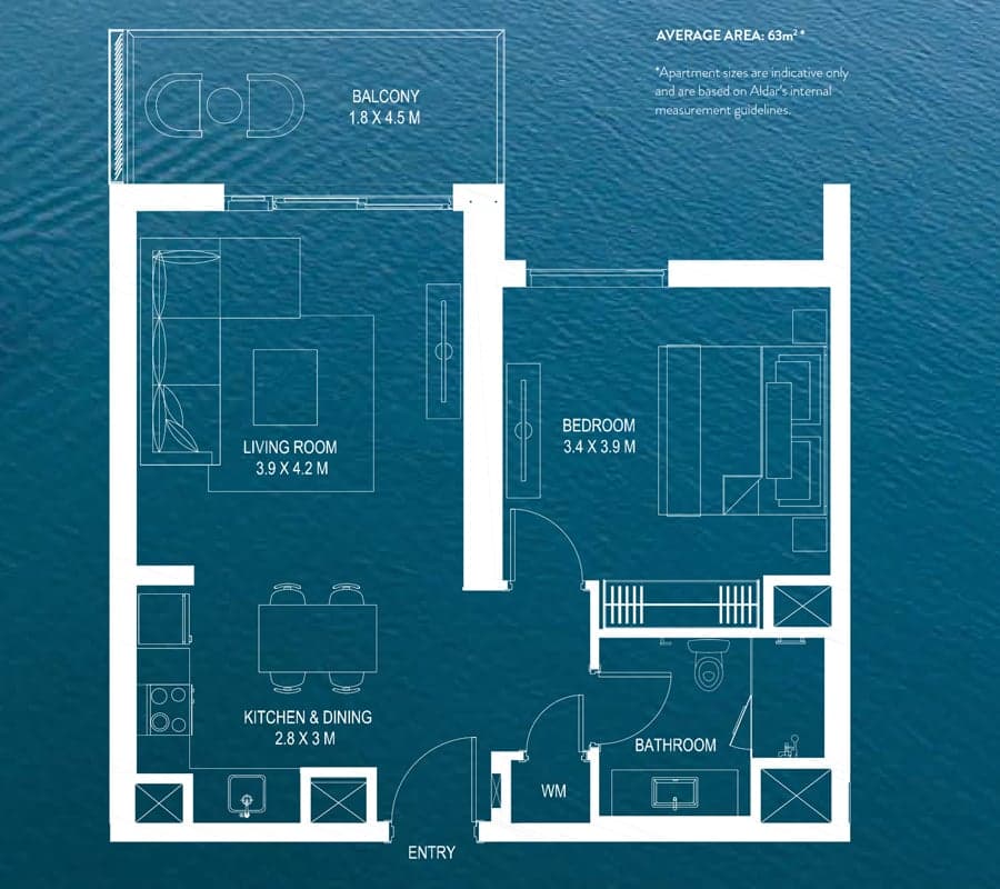 Water's Edge apartments floor plan 3