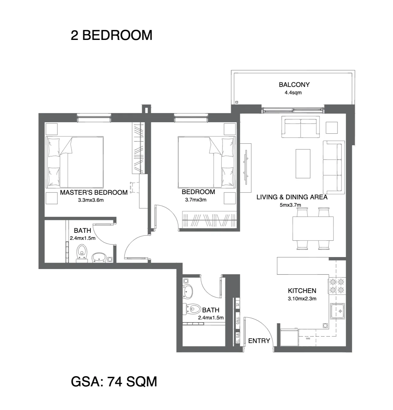 Reeman Living apartments floor plan 2