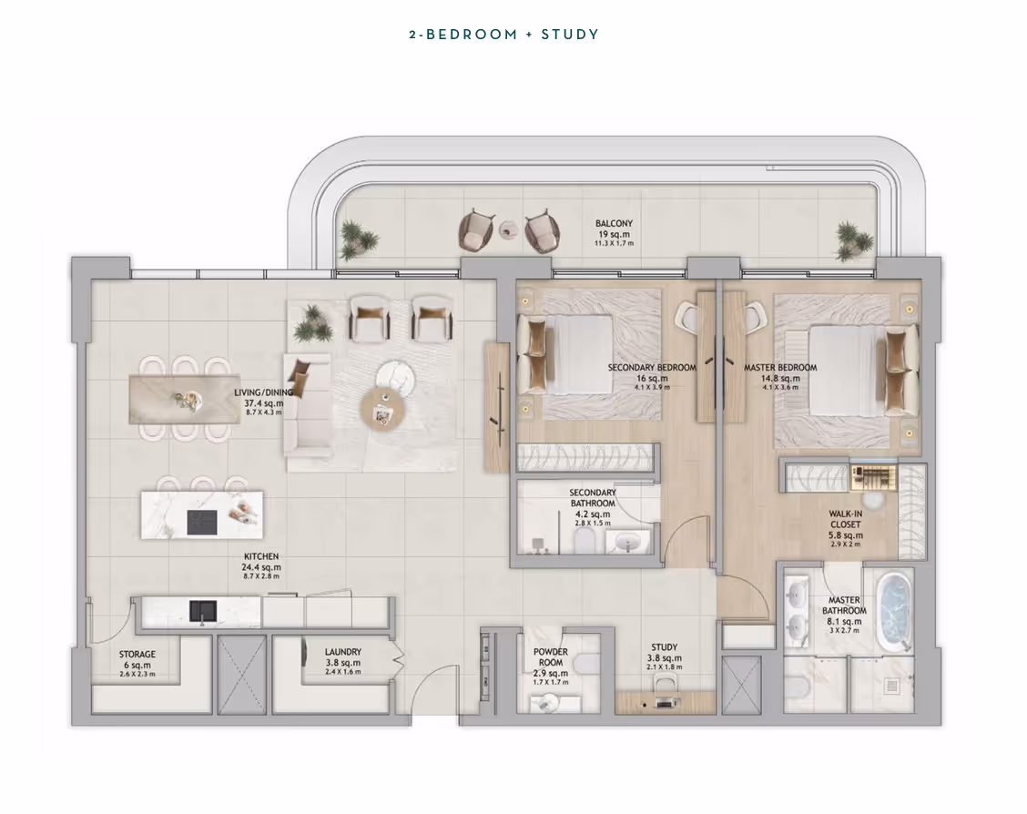 Fahid Beach Residences apartments floor plan 2
