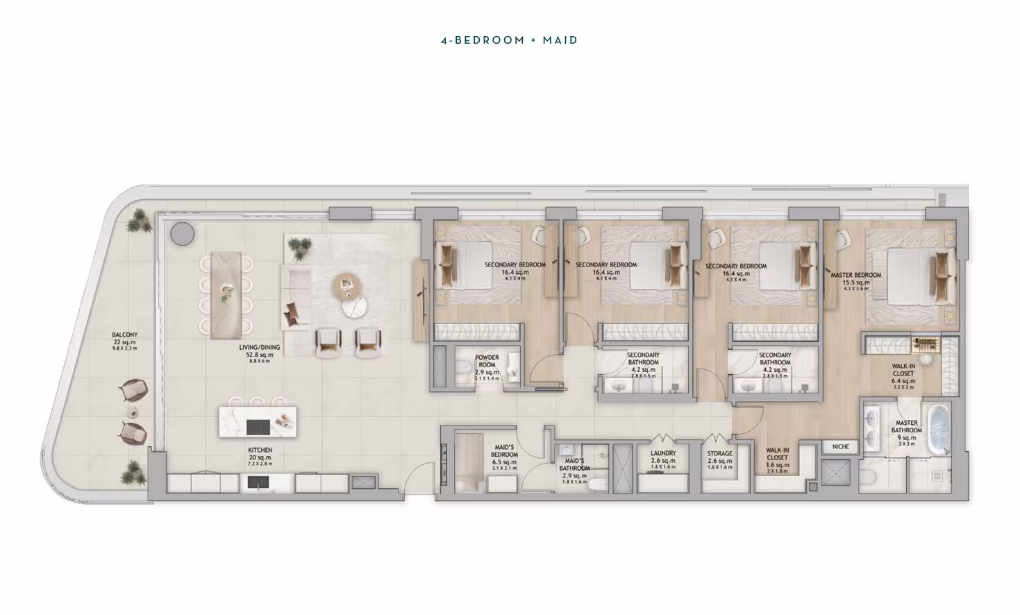 Fahid Beach Residences apartments floor plan 4