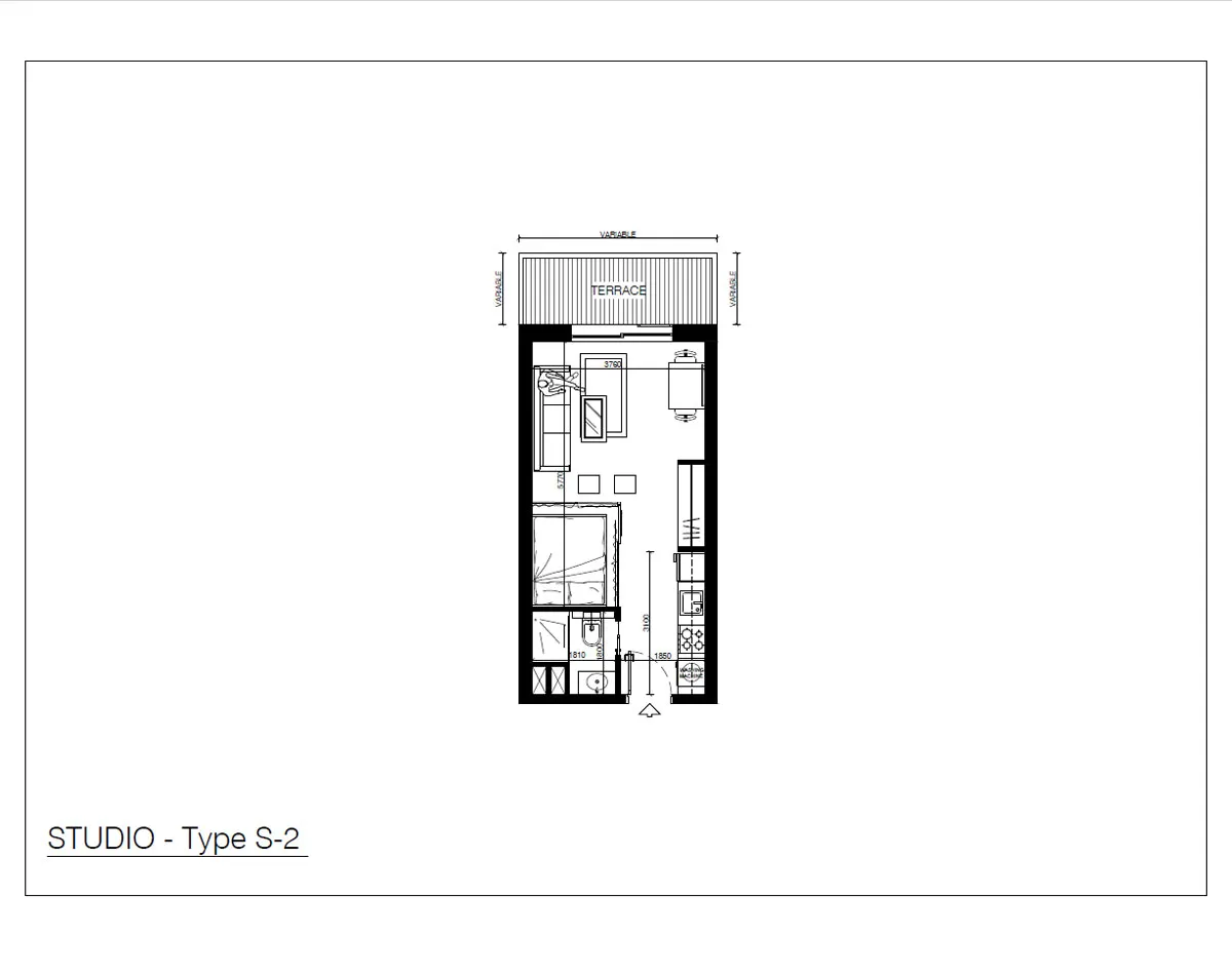 Al Raha Lofts One apartments floor plan 1