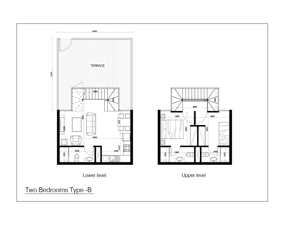 Oasis Residences Two apartments floor plan 6
