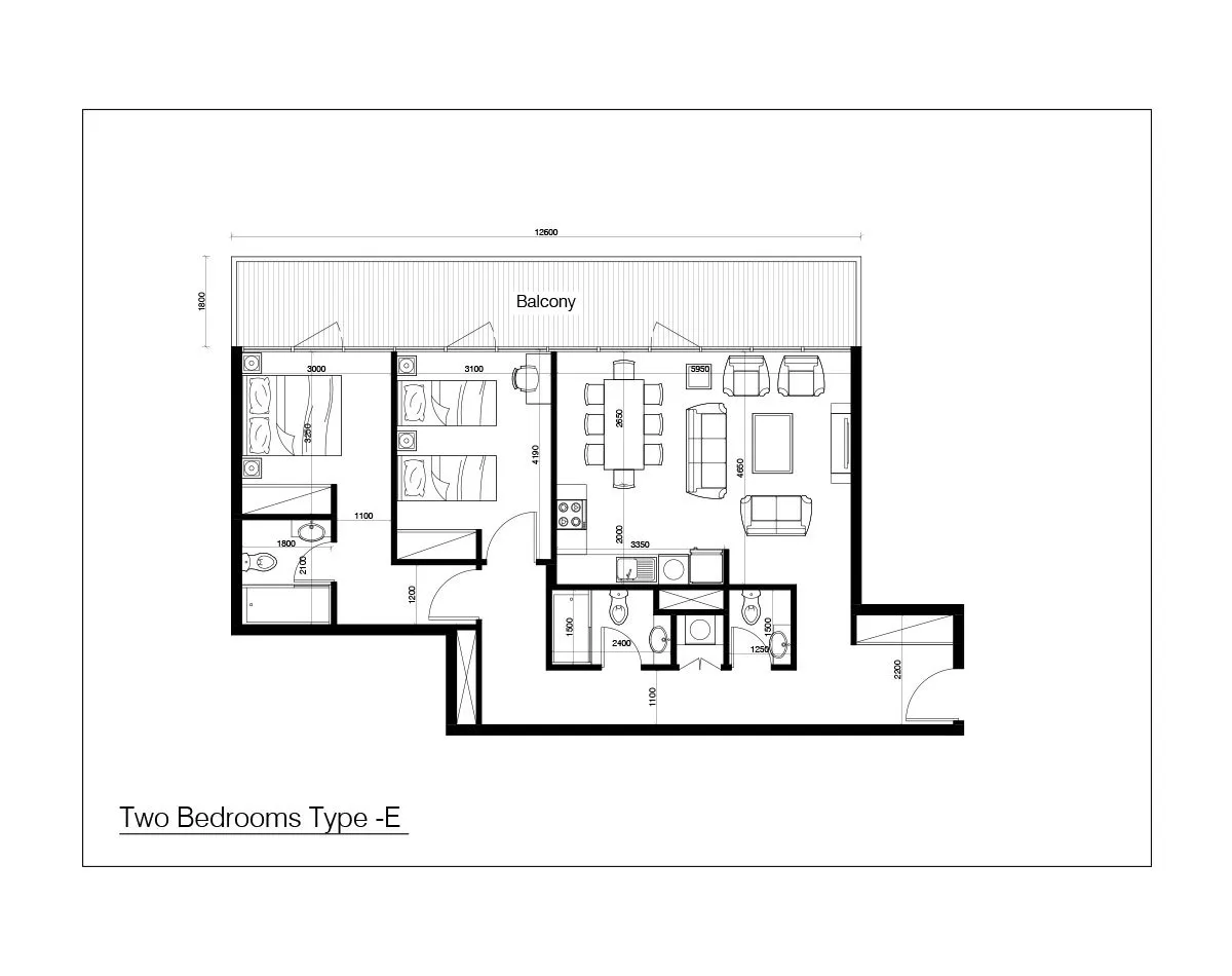 Oasis Residences Two apartments floor plan 2
