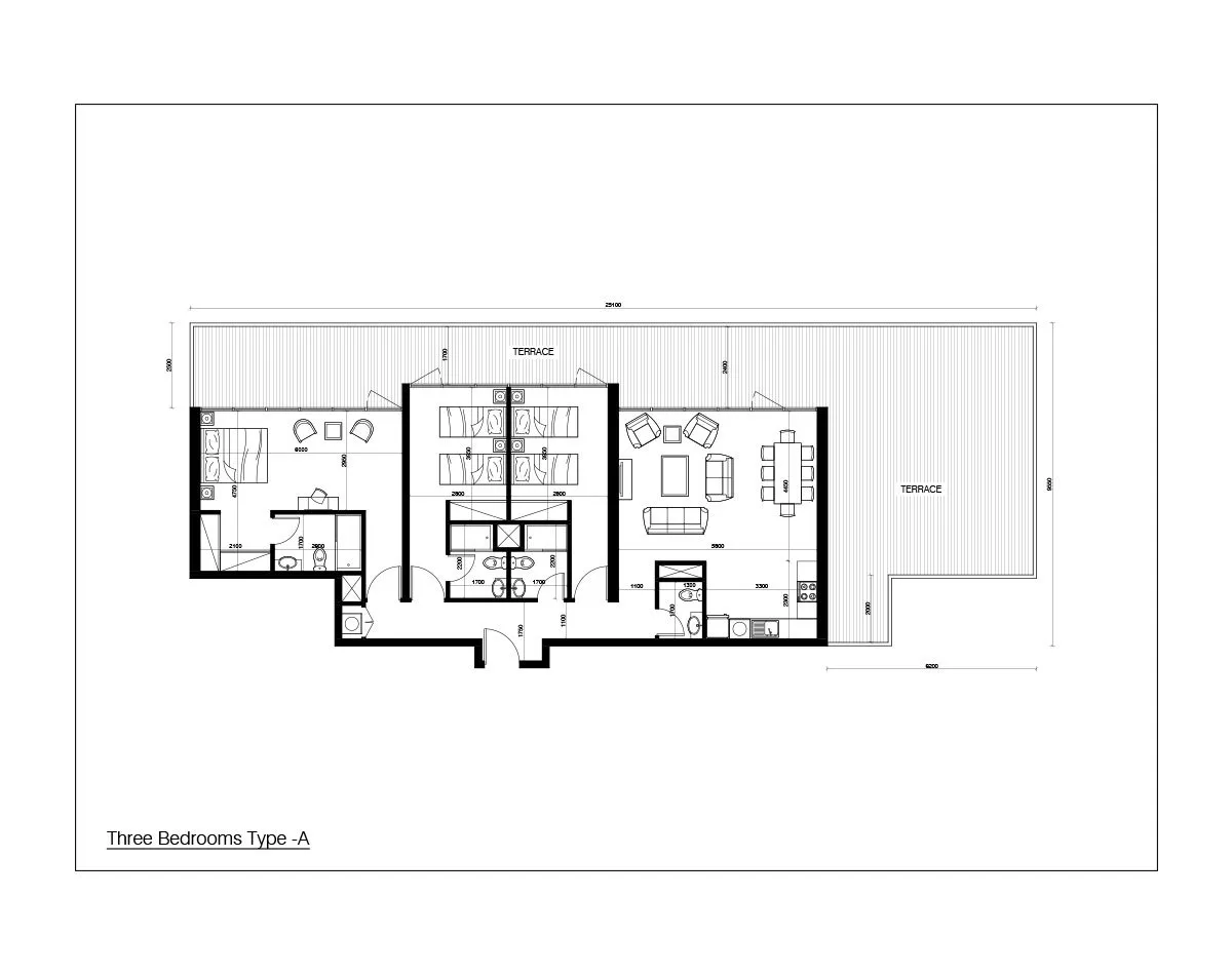 Oasis Residences Two apartments floor plan 3