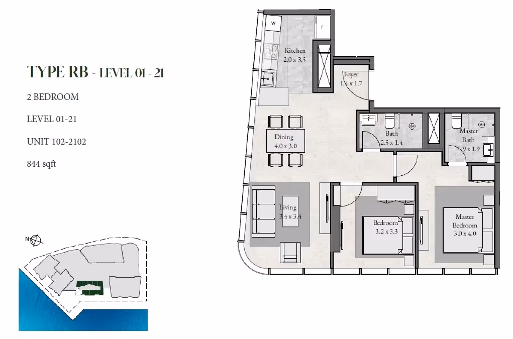 Radiant Square apartments floor plan 1