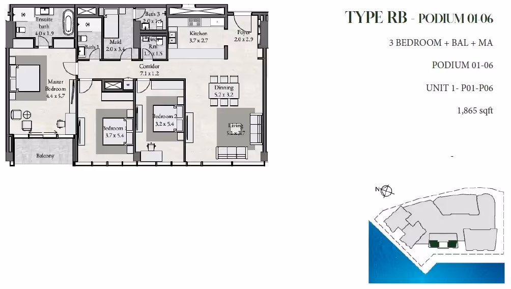 Radiant Square apartments floor plan 2