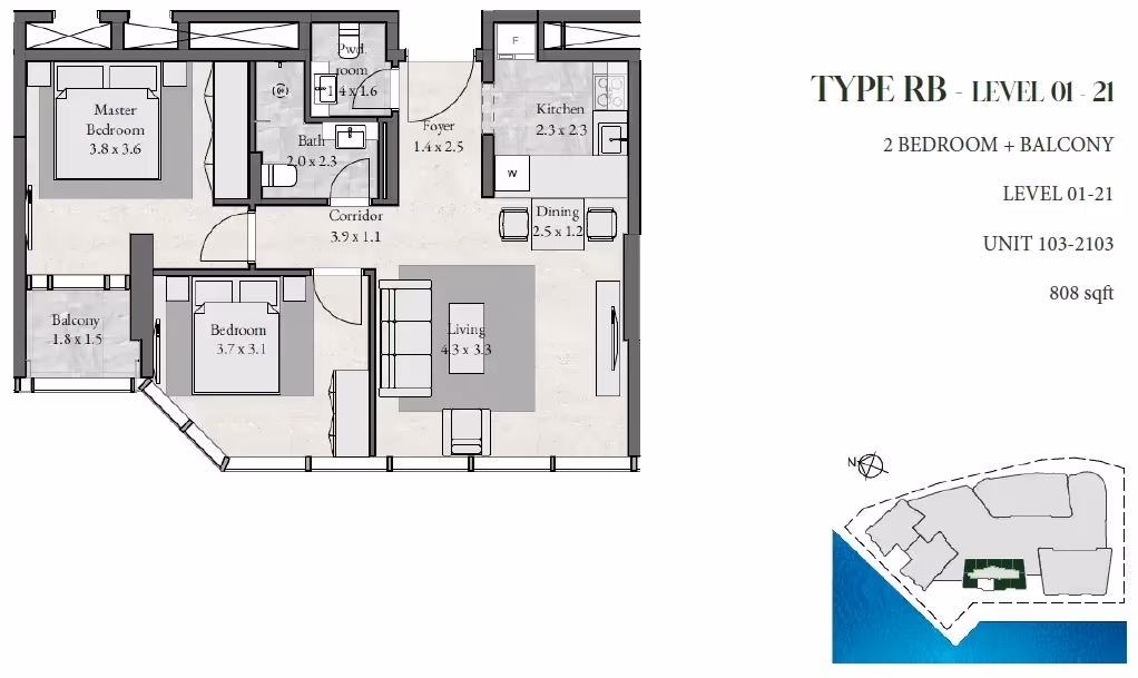 Radiant Square apartments floor plan 4