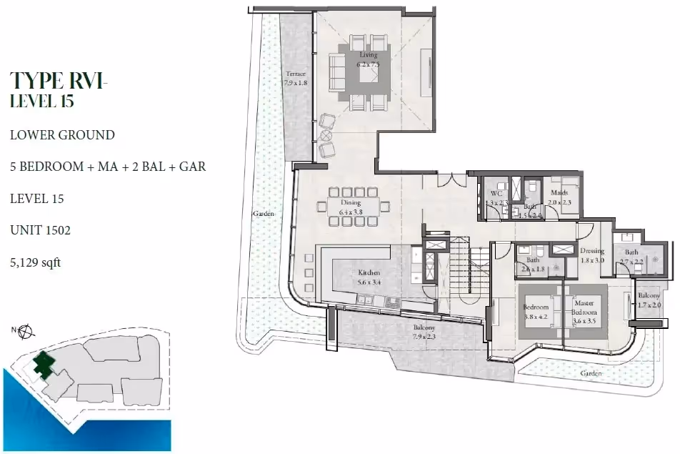 Radiant Square apartments floor plan 6