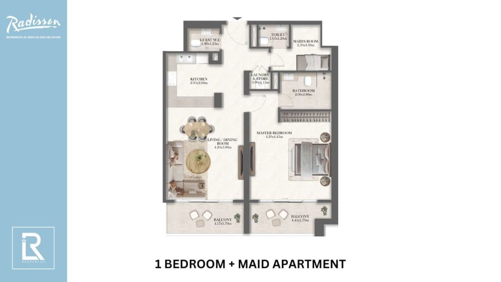 Radisson Blue Residences apartments floor plan 2