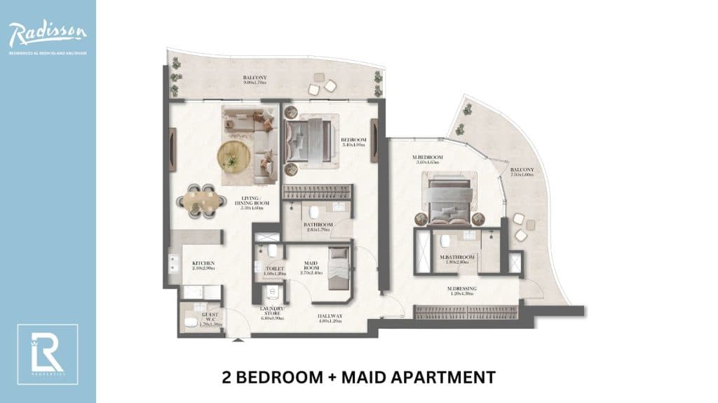Radisson Blue Residences apartments floor plan 3