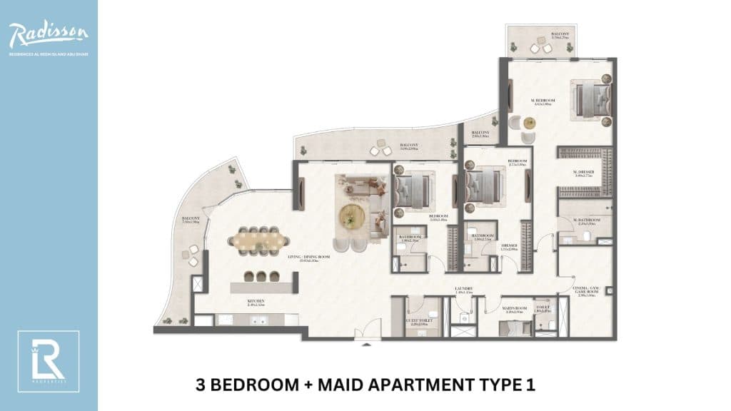 Radisson Blue Residences apartments floor plan 4