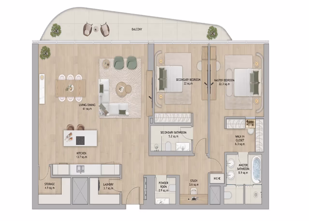 Mamsha Gardens apartments floor plan 2