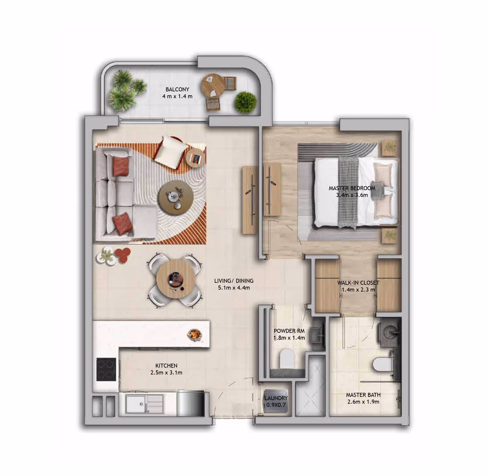 Manarat Living apartments floor plan 1