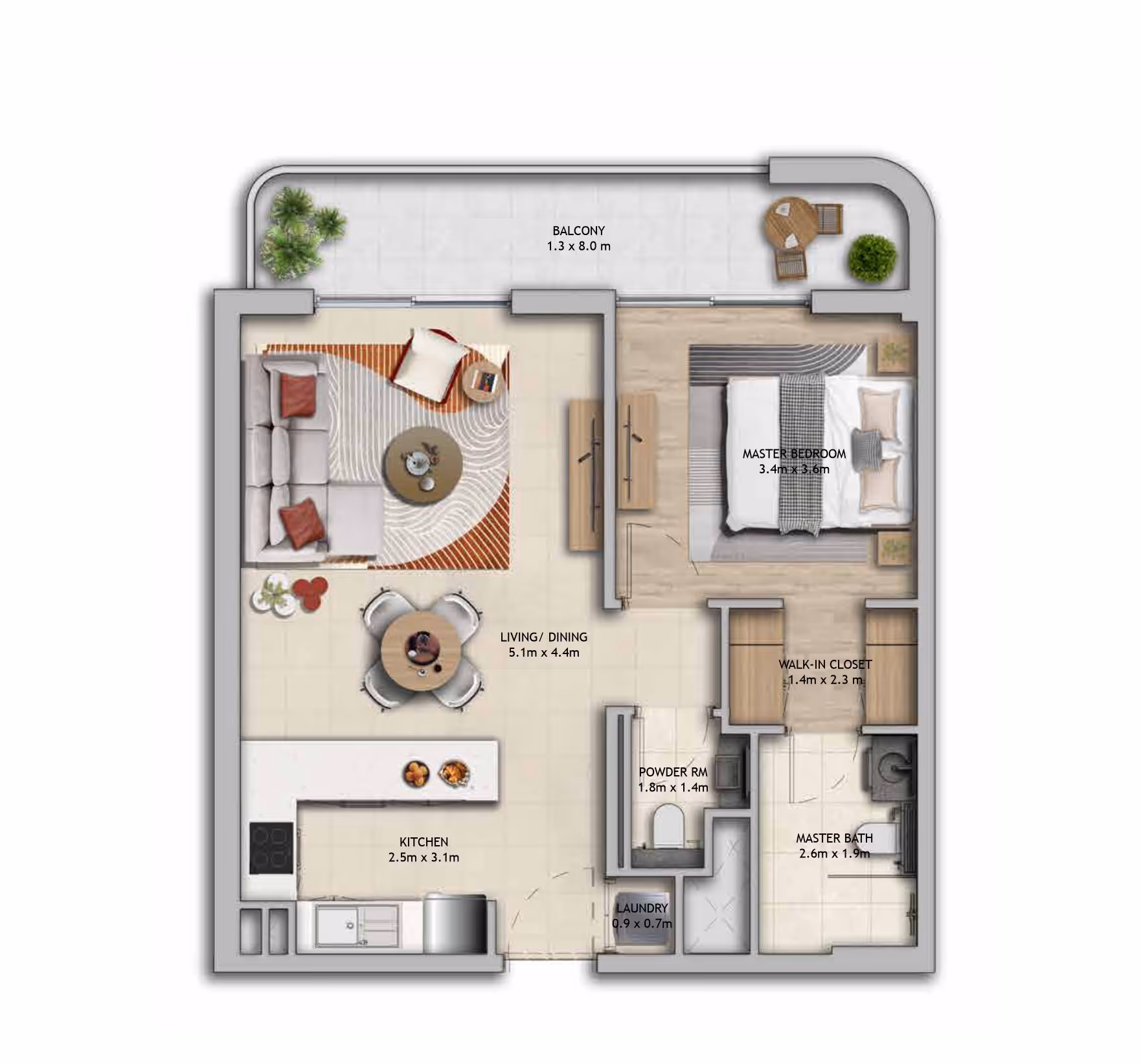 Manarat Living apartments floor plan 2