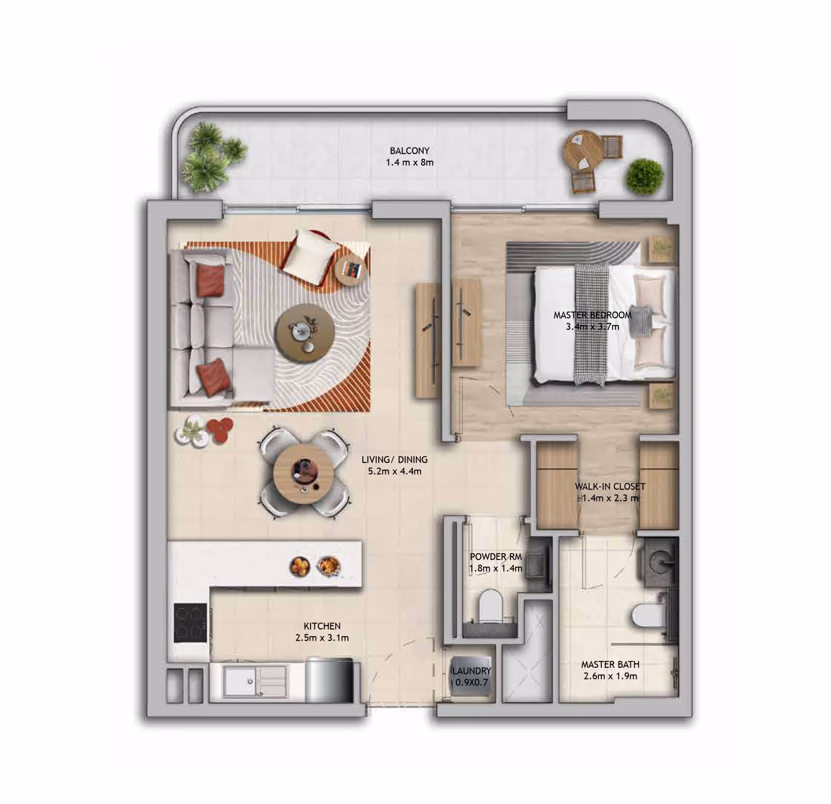 Manarat Living apartments floor plan 3