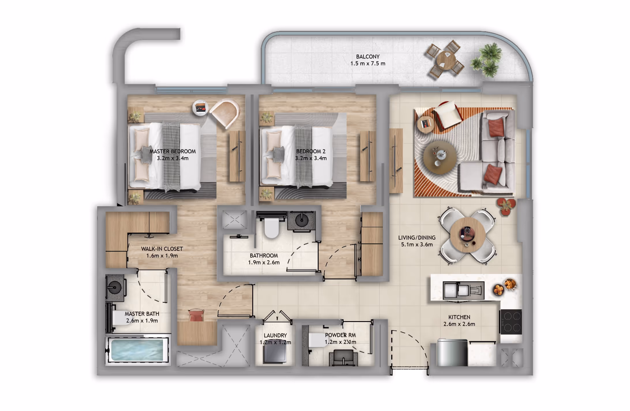 Manarat Living apartments floor plan 4