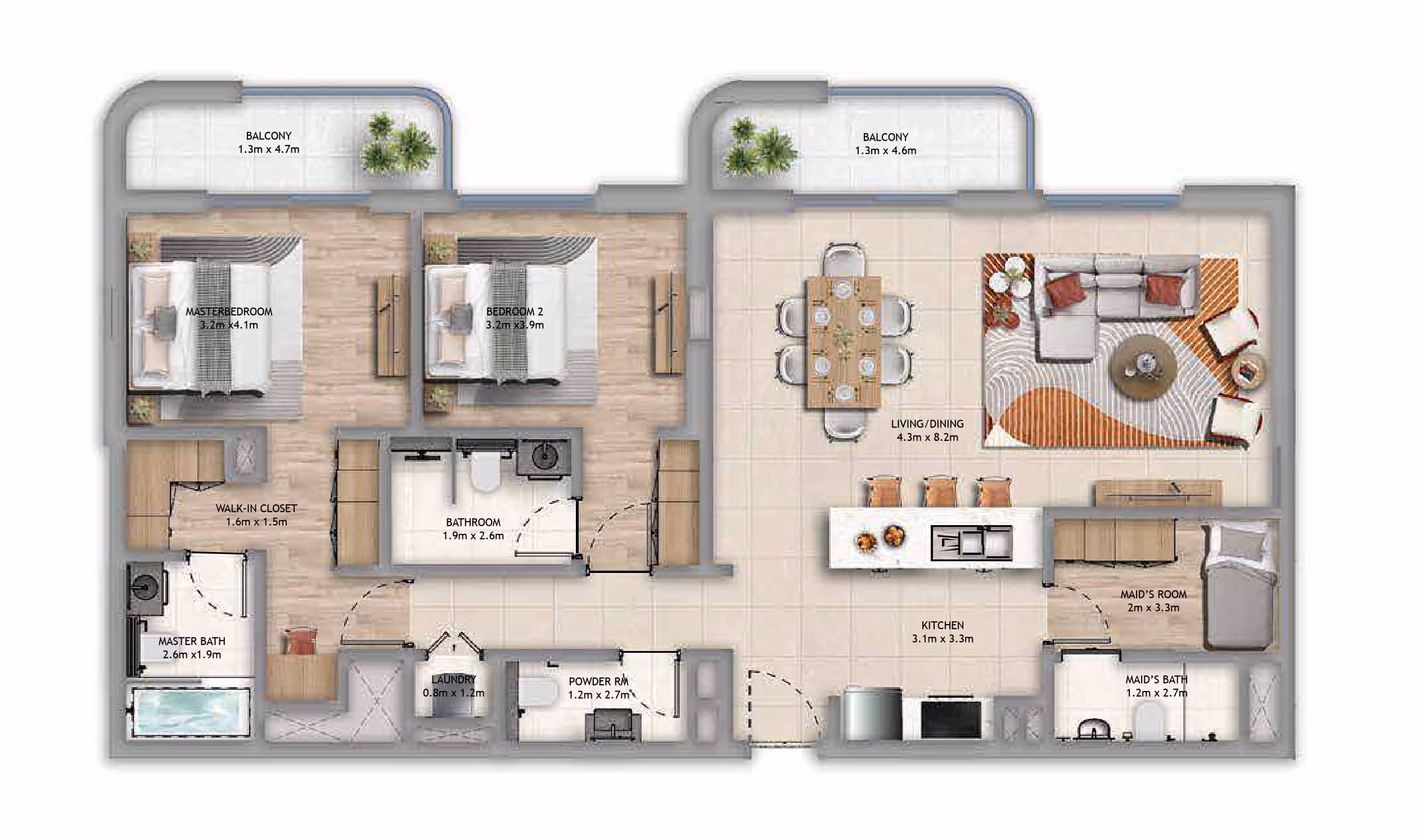 Manarat Living apartments floor plan 5