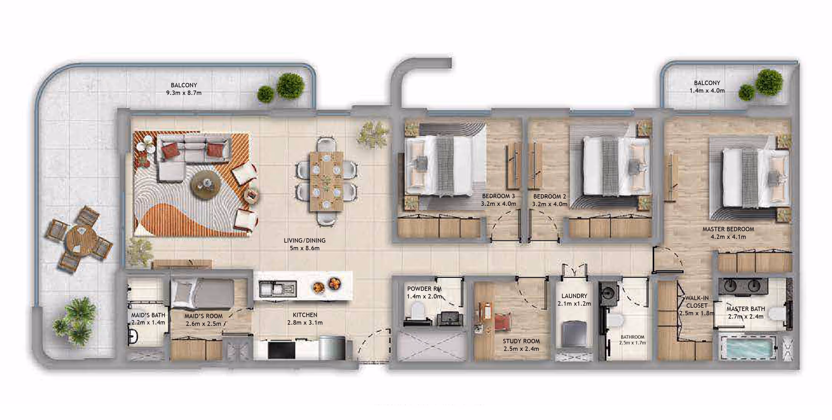 Manarat Living apartments floor plan 6