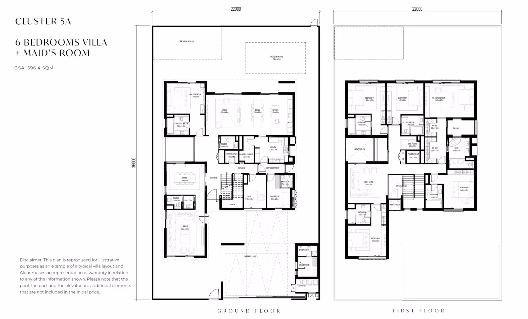 Saadiyat Lagoons villa floor plan 4
