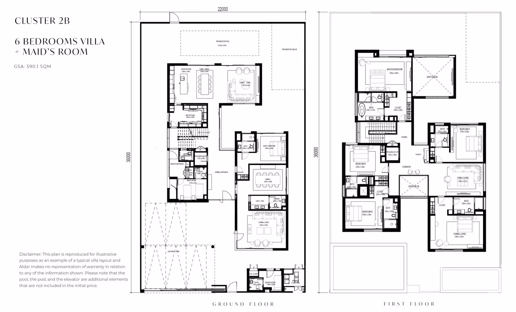 Saadiyat Lagoons villa floor plan 5
