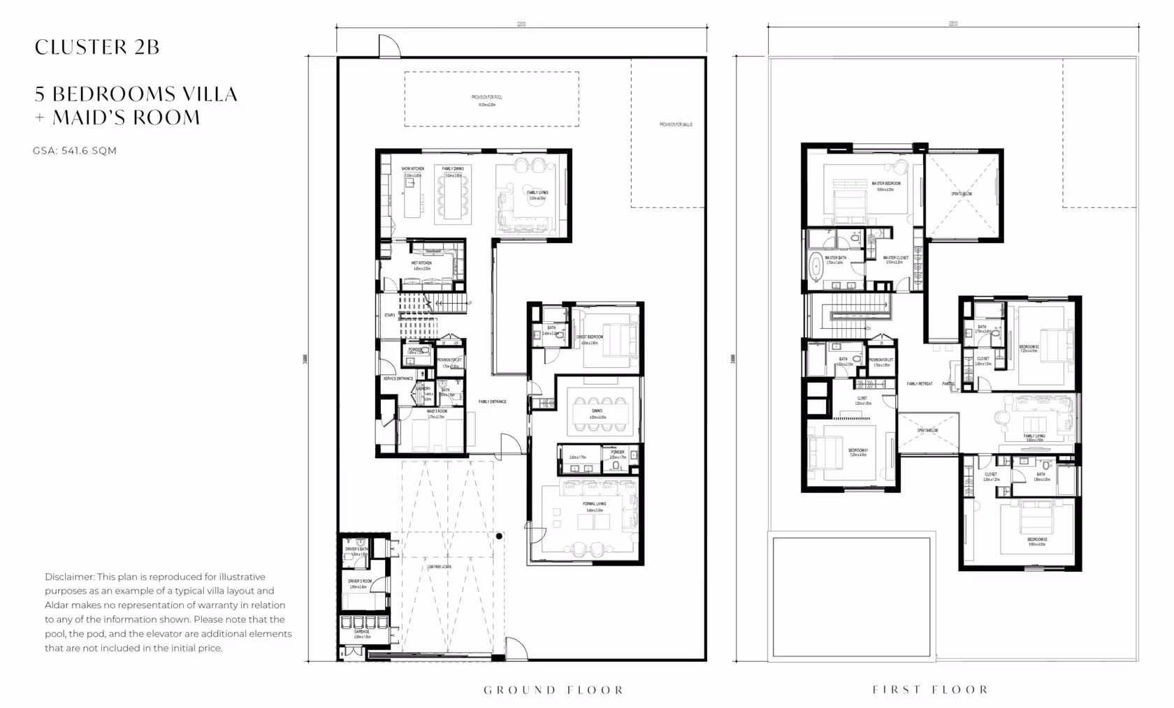 Saadiyat Lagoons villa floor plan 6