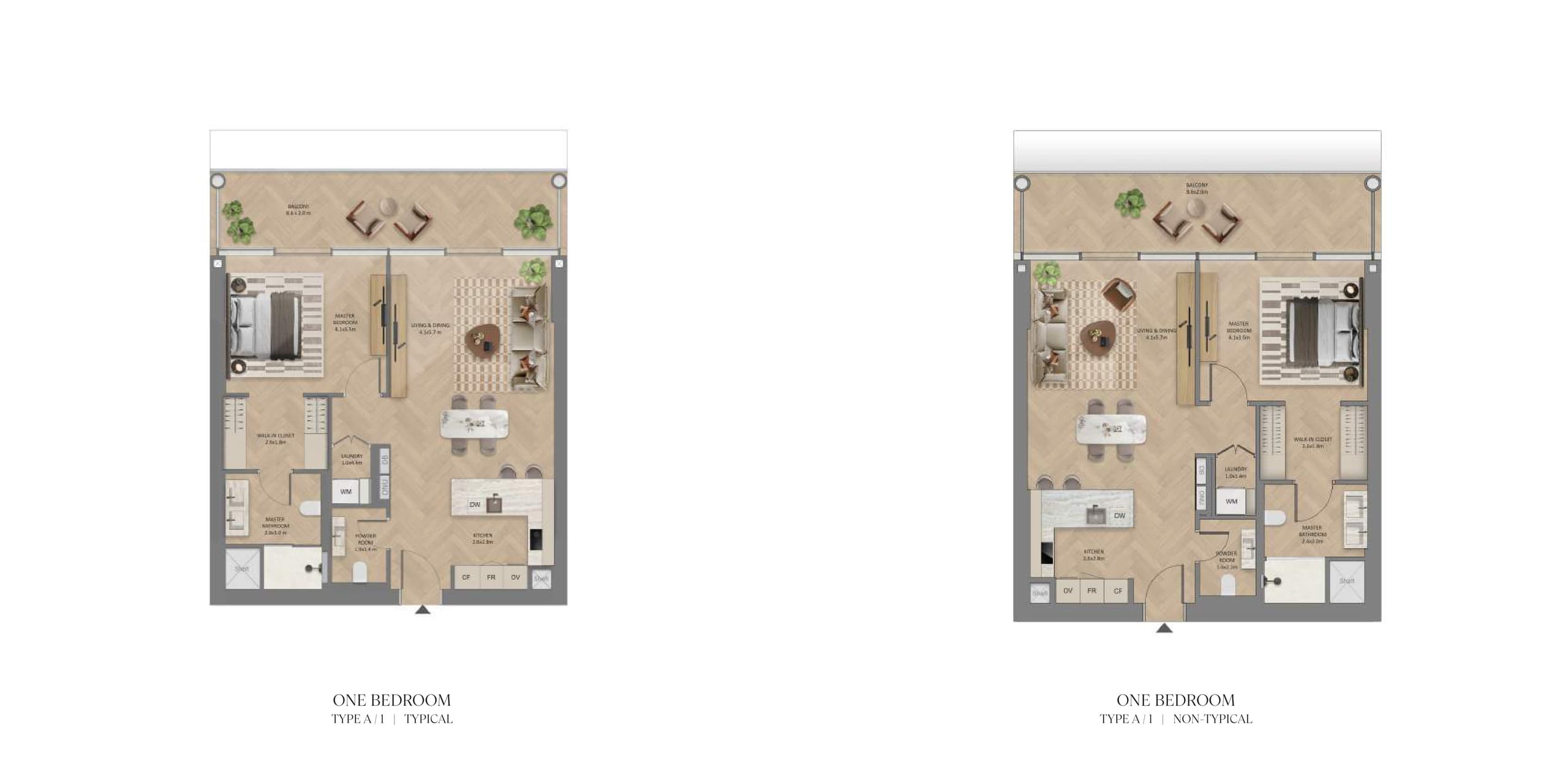 The Row Saadiyat apartments floor plan 1