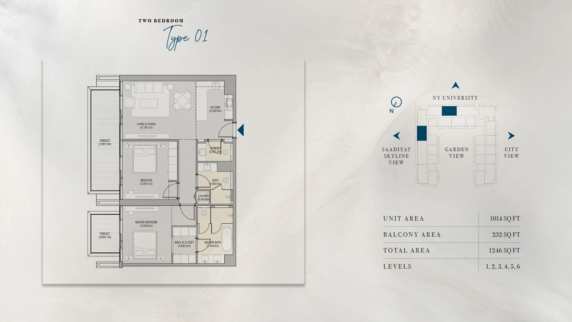 Vida Residences Saadiyat Island apartments floor plan 3