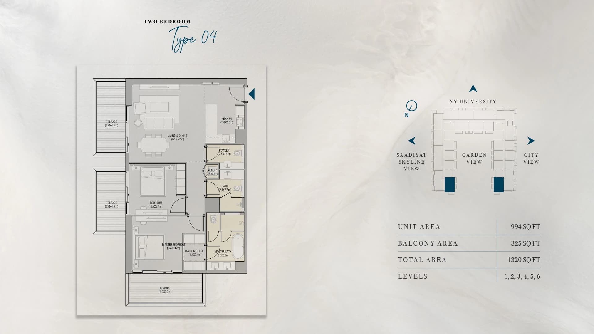 Vida Residences Saadiyat Island apartments floor plan 6