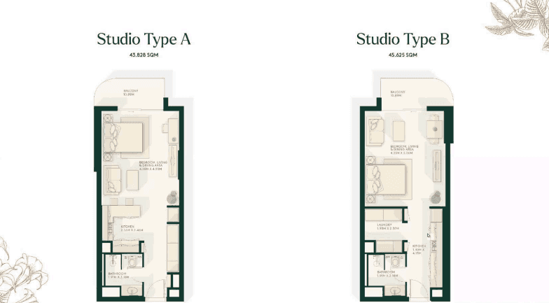 Gardenia Bay apartments floor plan 1
