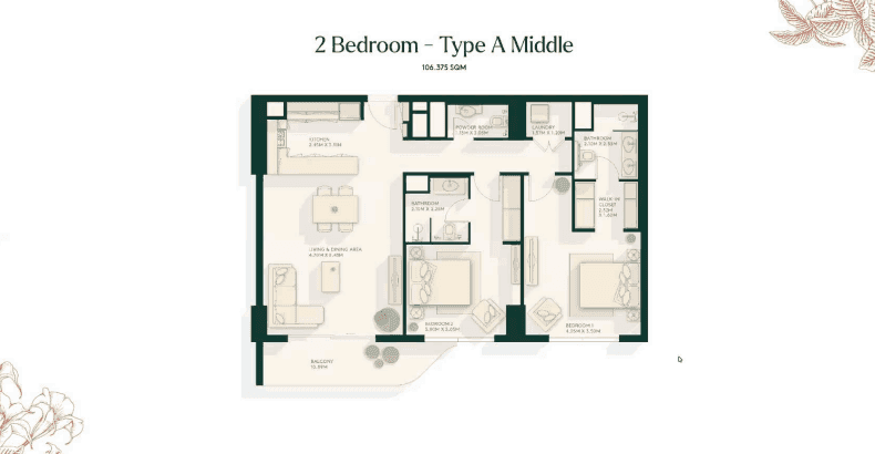 Gardenia Bay apartments floor plan 4