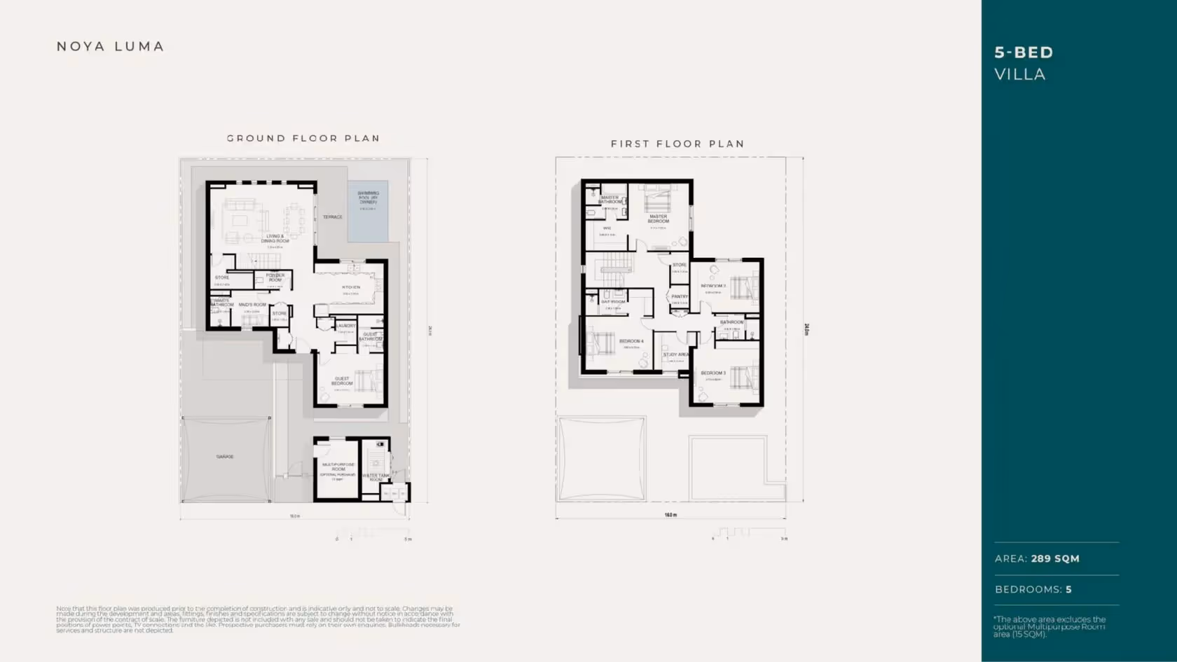 Noya Luma villa floor plan 1