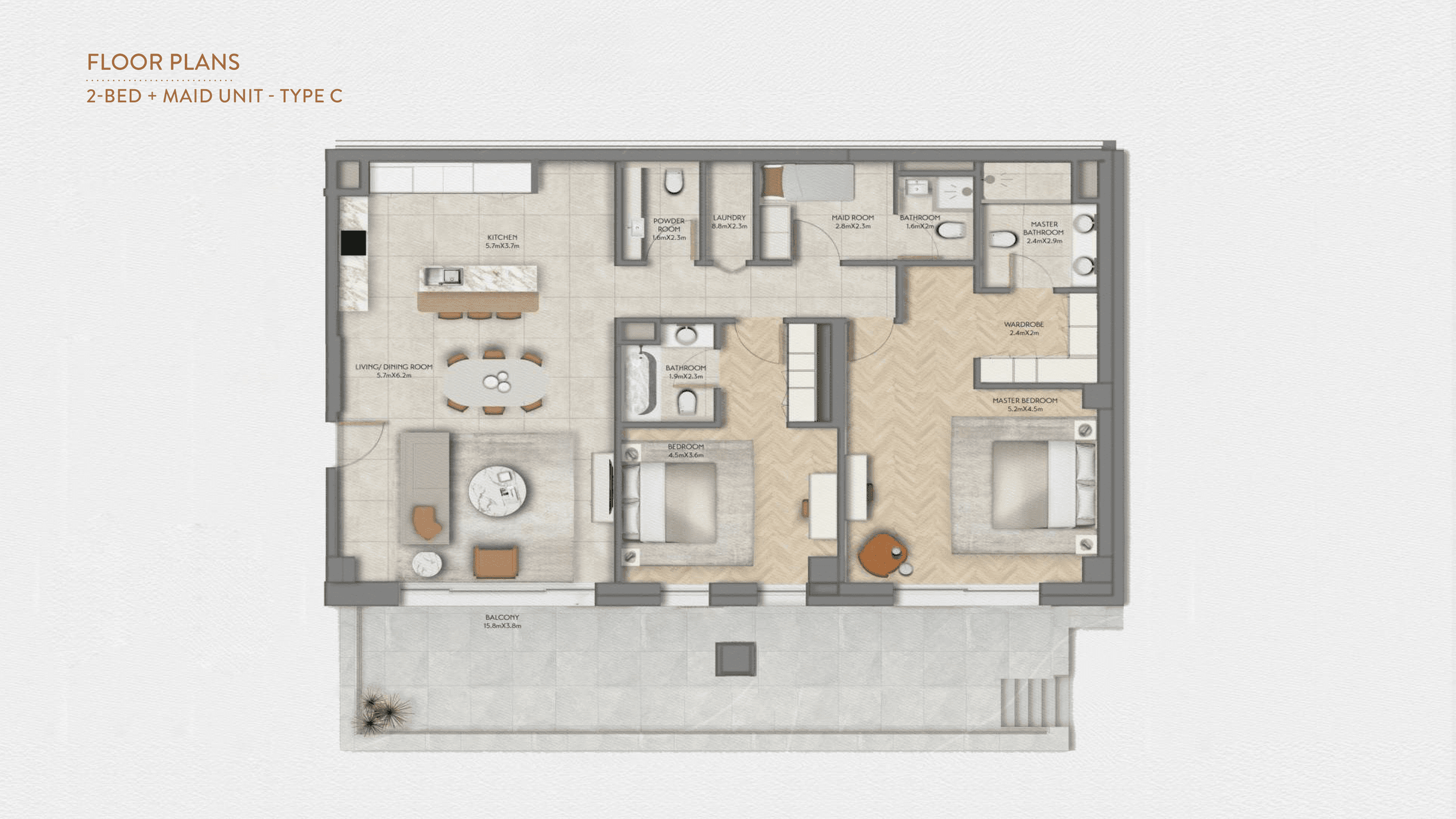 Sama Yas apartments floor plan 4