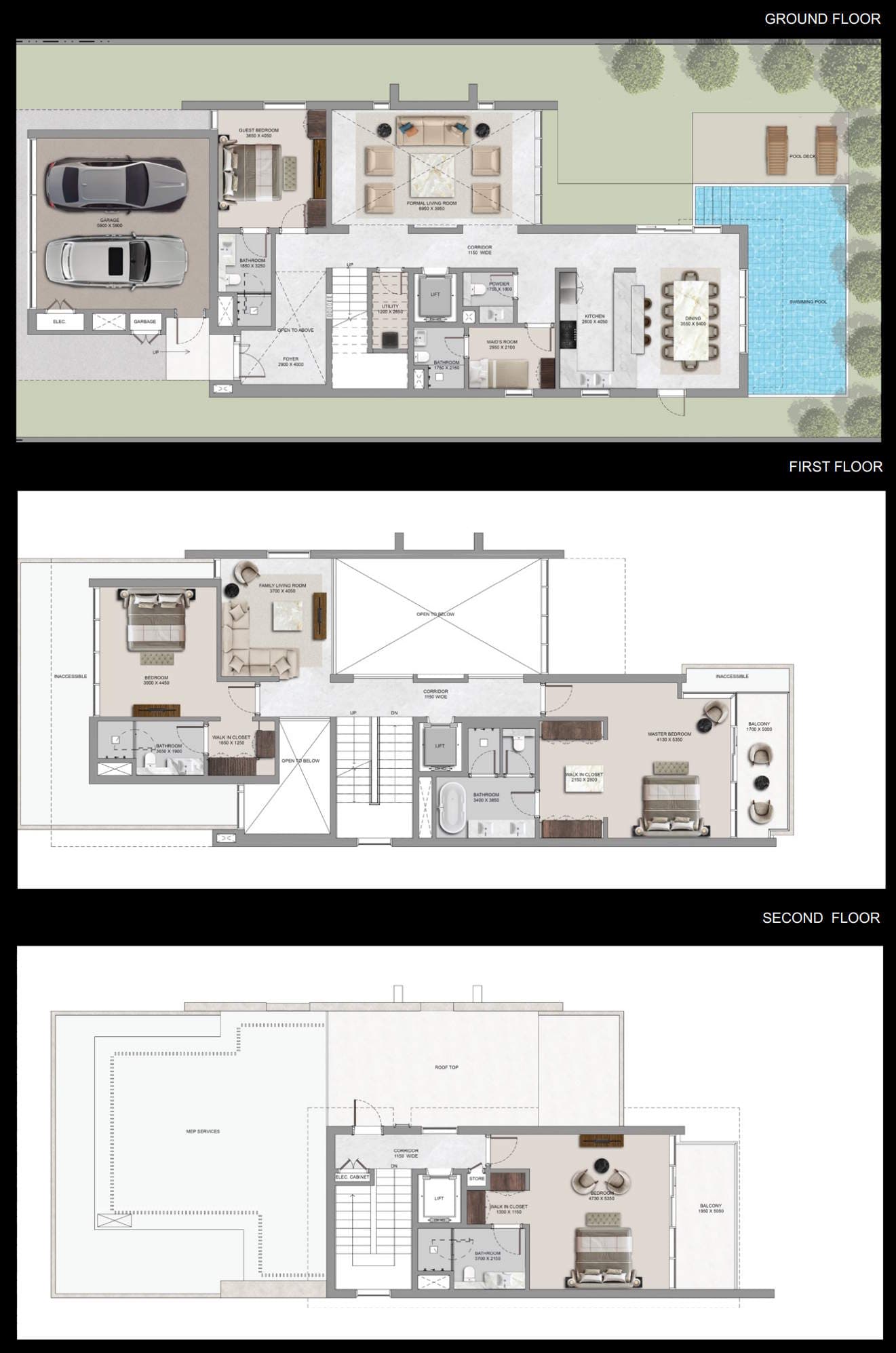 Sobha City villa floor plan 1