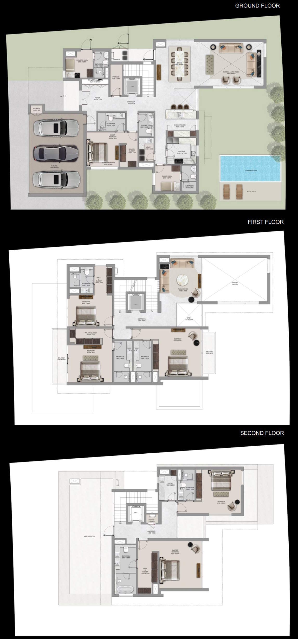 Sobha City villa floor plan 3