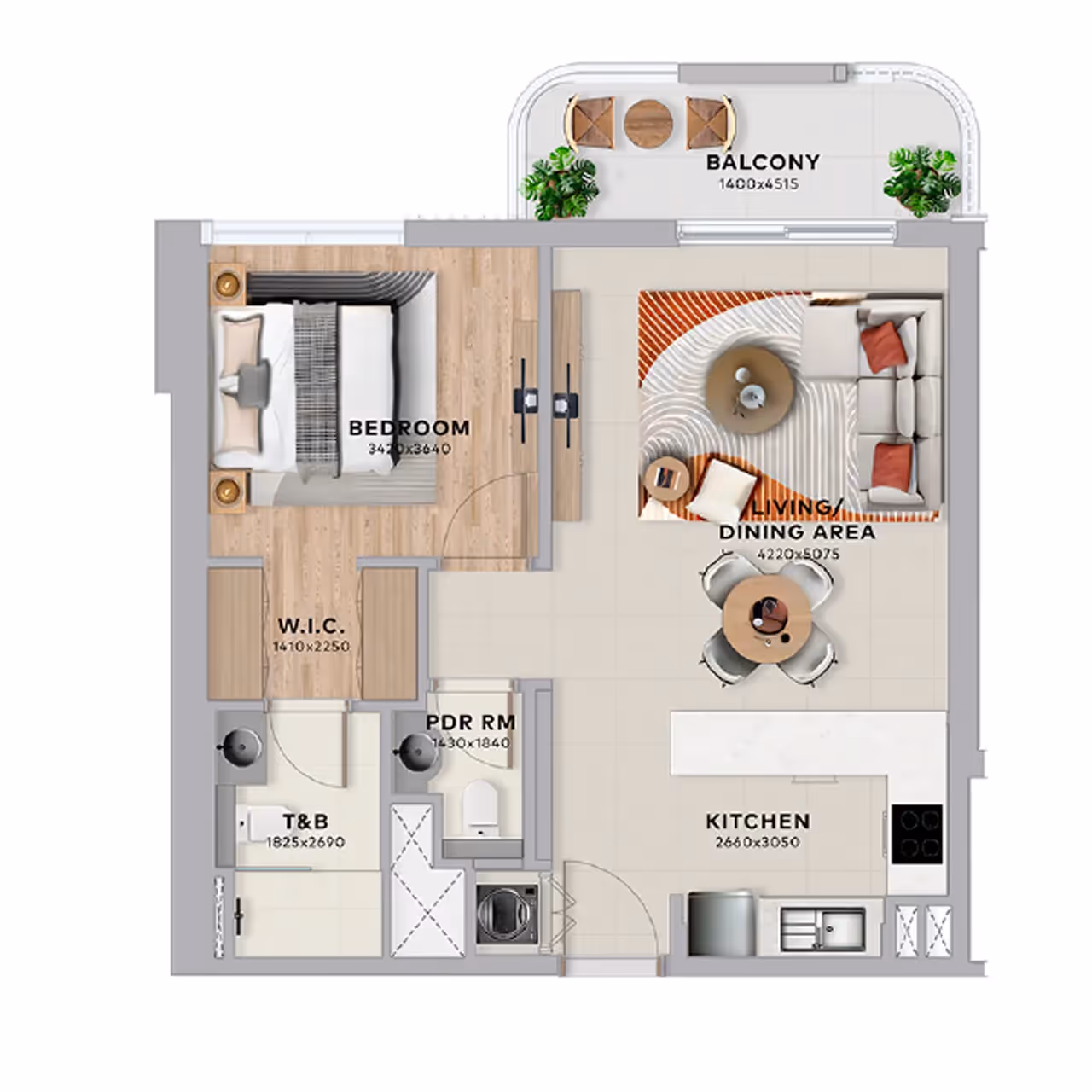 Yas Living apartments floor plan 2