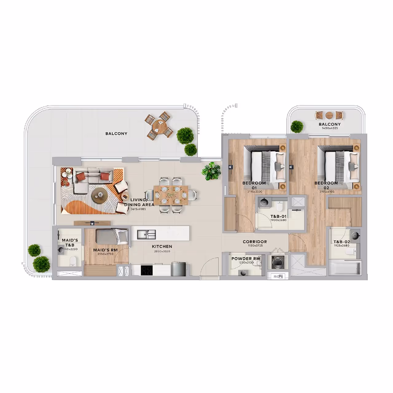 Yas Living apartments floor plan 5