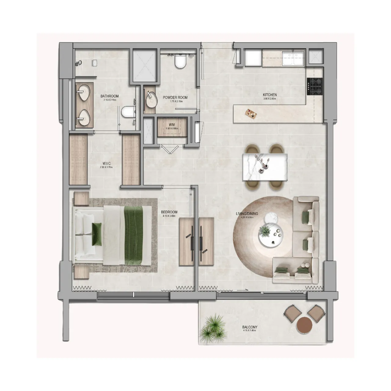 Yas Riva Residences apartments floor plan 2