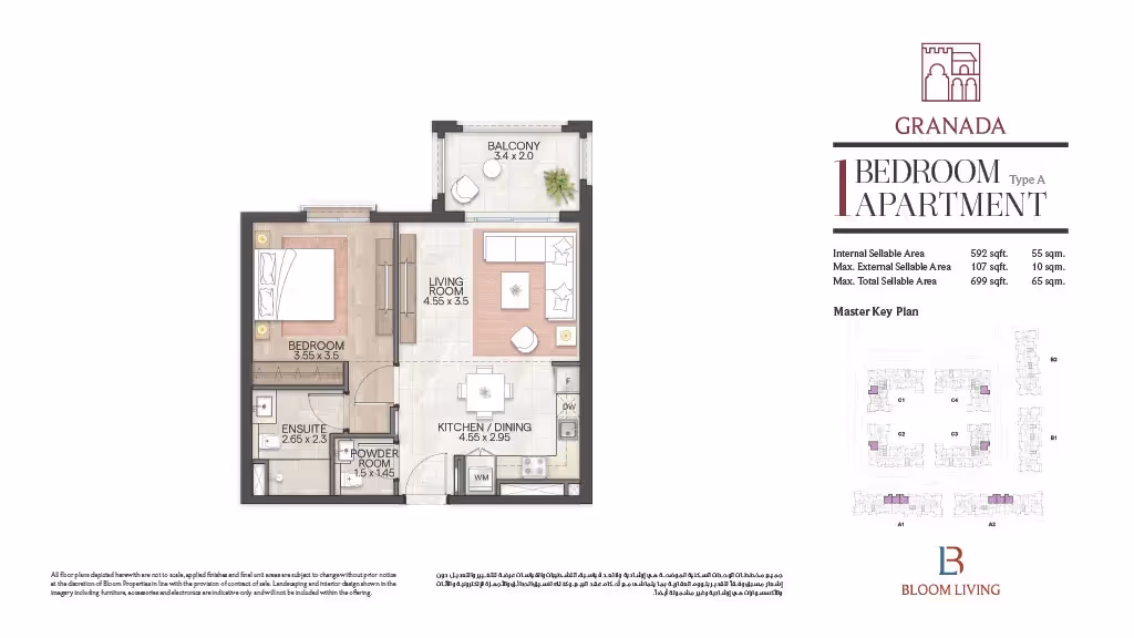 Bloom Living Granada apartments floor plan 2